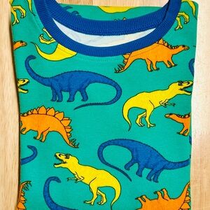 Kids Dinosaur Pajama Set in Teal, Blue, Yellow & Orange Age 7-8